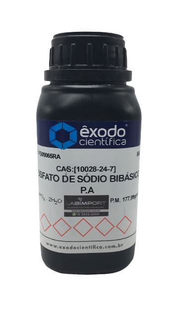 Fosfato De Sódio Dibásico 2h2o Pa 500g Exodo Cientifica