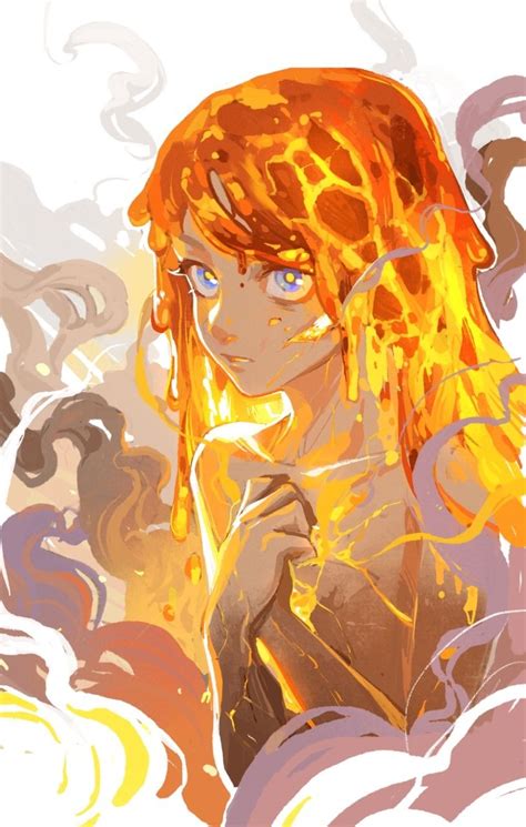 Lava Girl By Ppinne From Tumblr This Persons Art Is Fantastic Only A