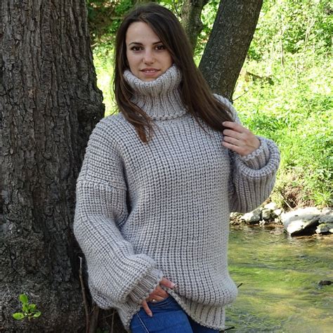 Wool Turtleneck Mohair Sweater Cozy Knits