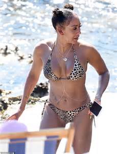 Mel B Shows Off Her Physique In A Leopard Print Bikini As She
