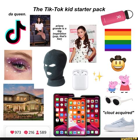 The Tik Tok Kid Starter Pack Da Queen Ariana Grandeisa Big Inspiration