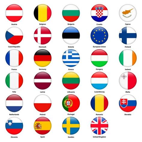 European Countries Flags Stock Vector Image By ©romantiche 11656001