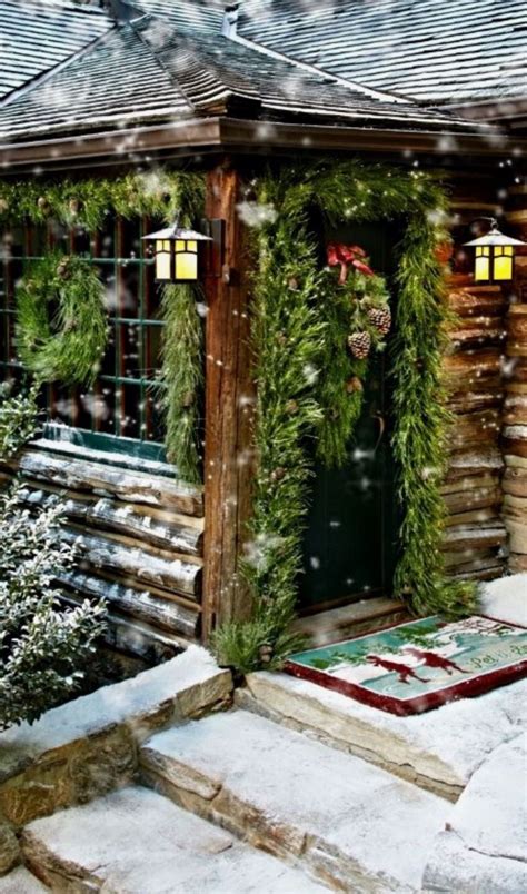 Christmas decorated cabins at timber tops, we like to keep some of our cabins decorated for christmas at the holiday time. 57 Ideas How to Make Comfortable Rustic Outdoor Christmas ...