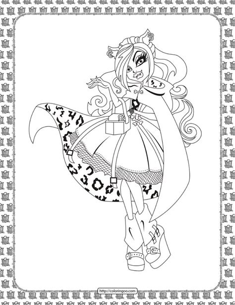 Monster High Toralei Stripe Coloring Page Coloring Pages Monster