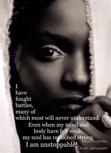a woman with her hand on her face and the words i have fought battles many of which most will