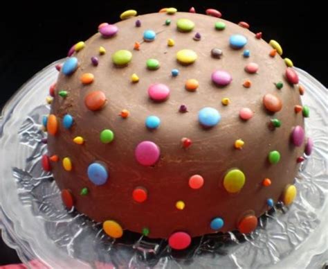 Light Chocolate Cake Filled With Mandms