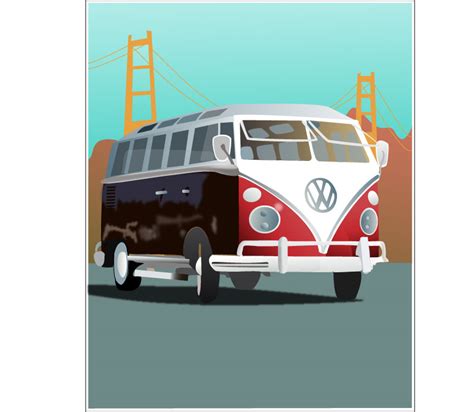 Vw Bus Vector Illustration Dror Designs