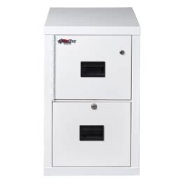 Fireking fireproof vertical file cabinet (2 letter sized drawers, impact resistant, waterproof), 27.75 h x 17.75 w x 25.06 d, black. FireKing 2R1822-CAWSF Turtle Safe in a File Cabinet