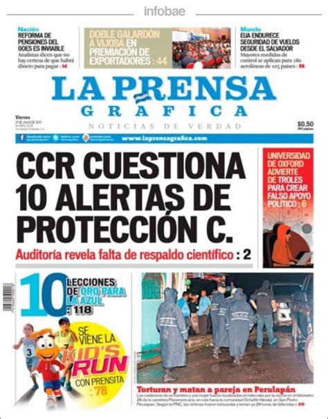 La Prensa Gráfica El Salvador Viernes 21 De Julio De 2017 Infobae