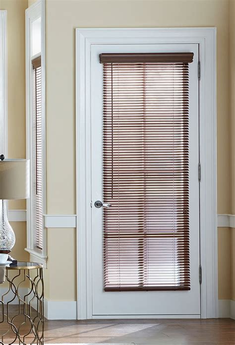 1 Inch Faux Wood Blinds French Door Window