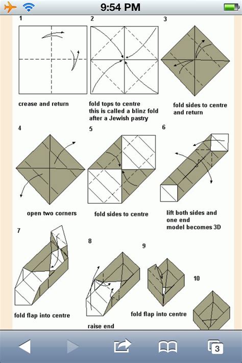 Origami Cube Printable Instructions Origami