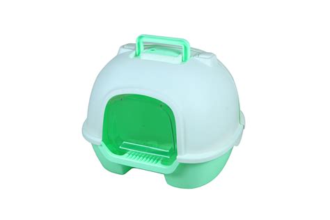 Portable Hooded Cat Kitten Toilet Litter Box Tray House With Handle And