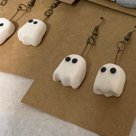 Ghost Earrings Polymer Clay Etsy