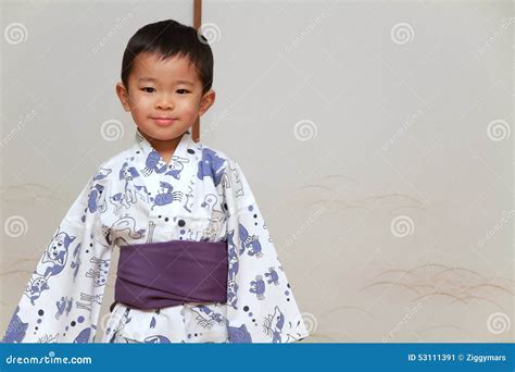 Japanese Boy In Yukata Stock Image Image Of Japanese 53111391
