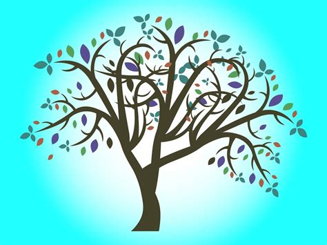 Colorful Tree Vector Art And Graphics