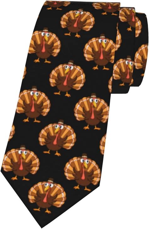 Thanksgiving Mens Novelty Necktie Funny Ties For Men Fashion Skinny