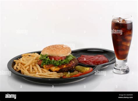 Hamburger French Fries Coke On Hi Res Stock Photography And Images Alamy
