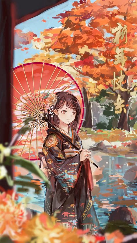 Anime Girl Kimono And Weapon Wallpapers Wallpaper Cave
