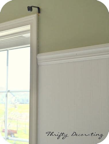 Installing wainscoting baseboards and chair rail hgtv via hgtv.com. Beadboard Wallpaper and Foam Chair Rail | Thrifty decor ...