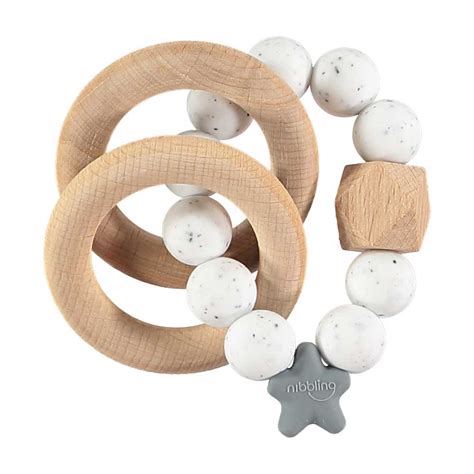 Stellar Natural Wood Teething Toy Speckled