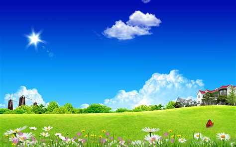 Free Scenery Wallpaper - Includes a Clean Home Sky, What an Amazing Scene! | Free Wallpaper World