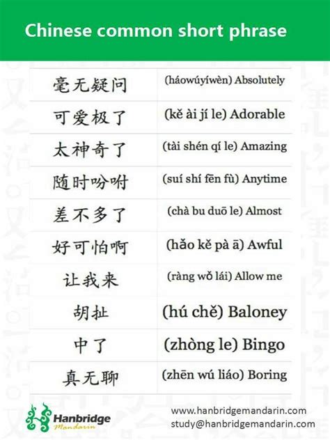 Frases Cortas Comunes Chinese Language Learning Chinese Language