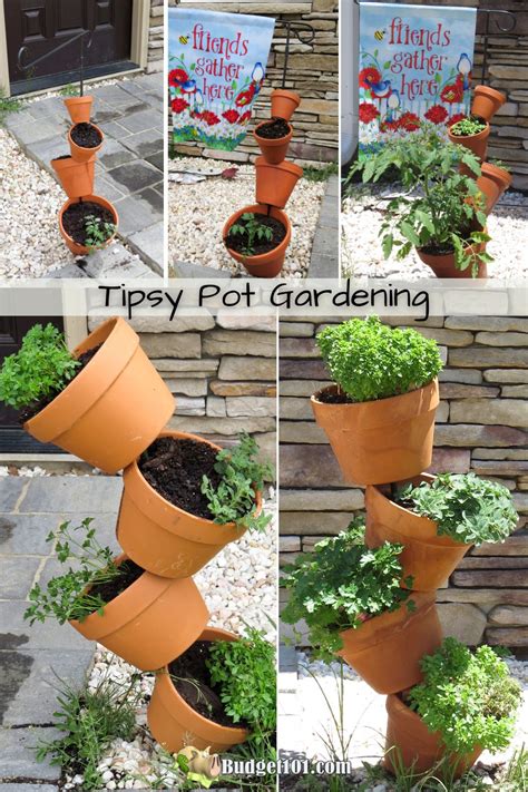 Tipsy Pot Gardening For Small Spaces Dirt Cheap Gardening
