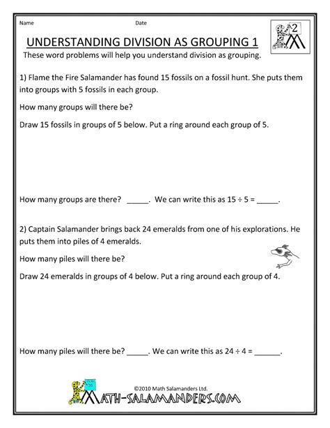 Intro To Divison Division Worksheets 2nd Grade Worksheets Division