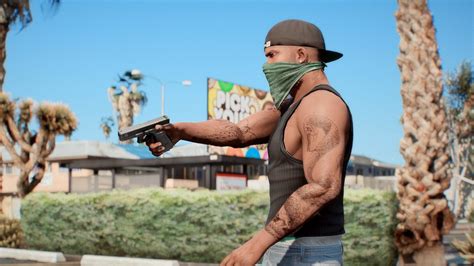 One Handed Gangster Hold For Franklin Gta5