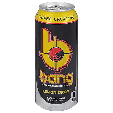 Bang Super Creatine Lemon Drop Energy Drink 16 Fl Oz Drinks Shakes