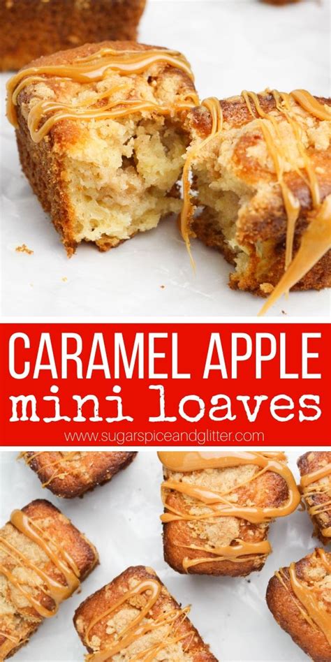 Tender Melt In Your Mouth Caramel Apple Crumb Cakes Mini Sized