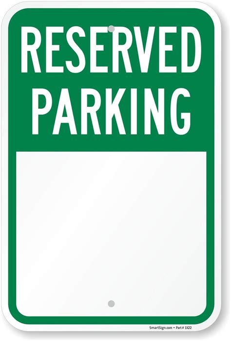 Parking Sign Template