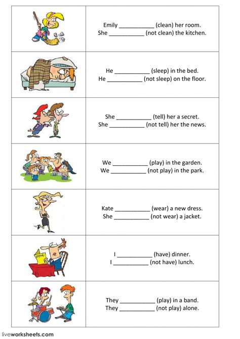 Simple Present Tense Exercises Online Unbrickid