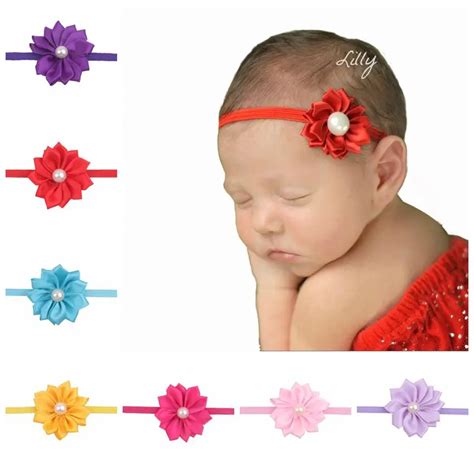 Baby Flower Headband Children Headwear Pearl Infant Toddler Girls