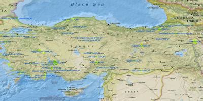 Turkije kaart Kaarten Turkije West Azië Azië Toerisme