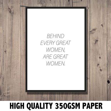 Behind Every Great Woman Positive Quote Print Women Etsy Quote