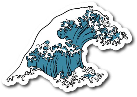 blue waves png - Wave Clip Japanese - Blue Wave Aesthetic Sticker | #3246759 - Vippng