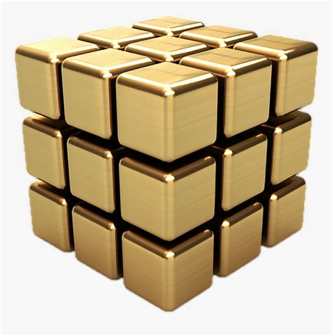 Rubik s cube png & psd images with full transparency. #cube #art #gold #stickers - Rubik's Cube Png Gold ...