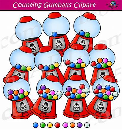 Counting Gumballs Gumball Clip Clipart Machine Candy