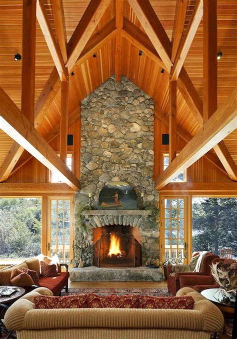 Favorite Log Cabin Homes Fireplace Design Ideas Frugal Living Cabin