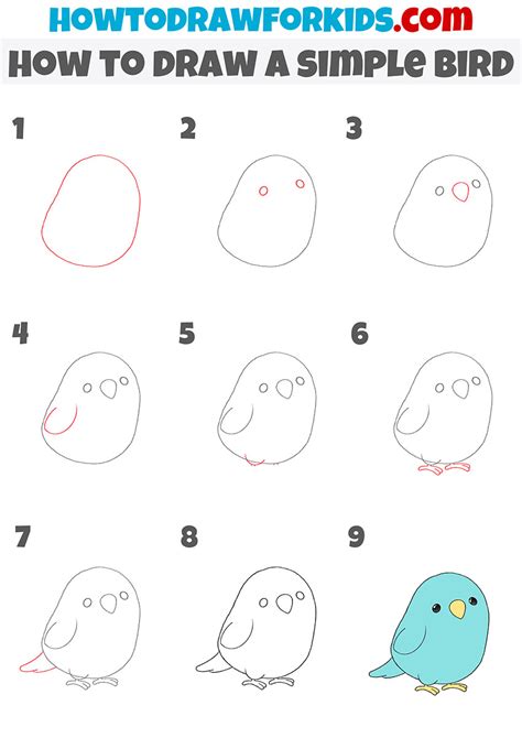 How To Draw A Simple Bird Easy Drawing Tutorial For Kids