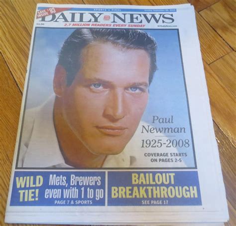 9282008 Ny Newspaper Actor Paul Newman Dies At The Age Of 83
