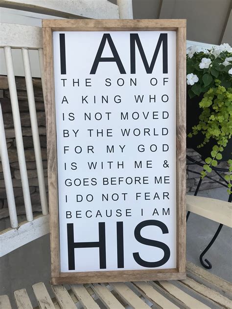 I Am His Wood Sign Farmhouse Rustic Bible Verse Etsy