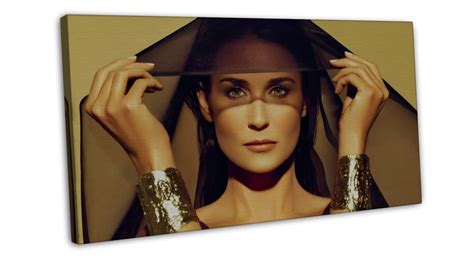 Demi Moore Actor Star Art 20x16 Framed Canvas Print Decor