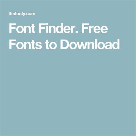 Font Finder Free Fonts To Download Font Finder Free Font Free