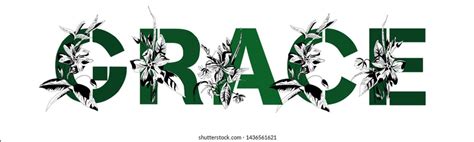 Name Grace Font Composition Named Grace Stock Vector Royalty Free