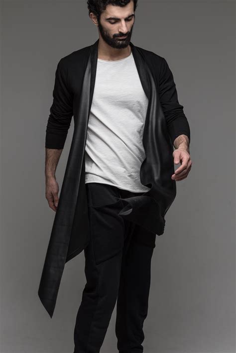 Men S Black Cardigan Fashion Mens Cardigan Outfit Cardigan Outfits