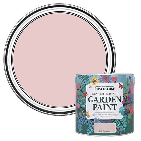 Rust Oleum Garden Paint Pink Champagne Matt Multi Surface Garden Paint
