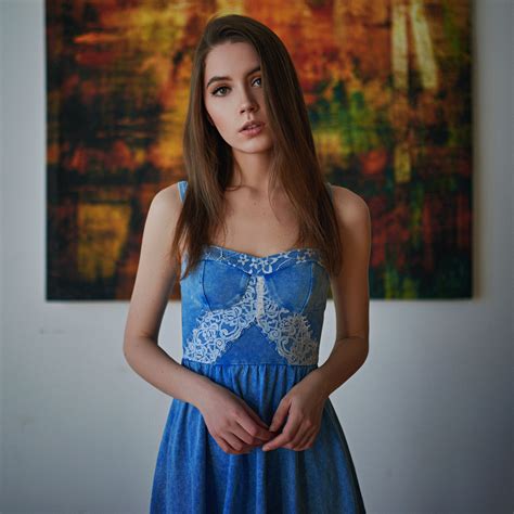 Sergey Zhirnov Women Ksenia Kokoreva Brunette Long Hair Dress