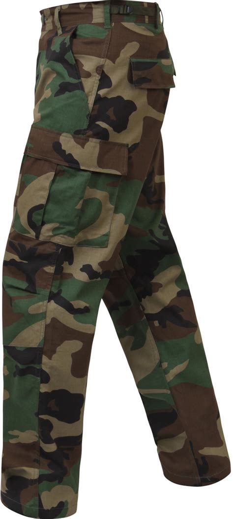 Woodland Camo Bdu Pants Lightweight Military Ripstop Summer Cargo Army